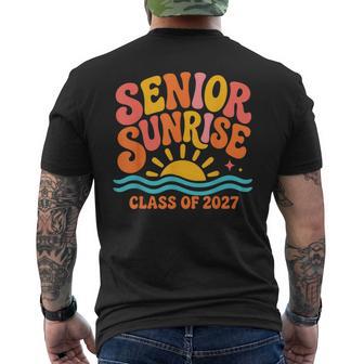 Senior Sunrise 2027 Class Of 2027 High School Graduation Men's T-shirt Back Print - Thegiftio UK