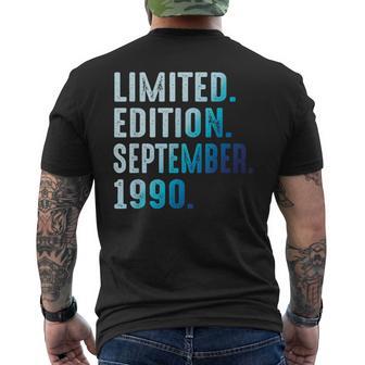 Septiembre 1990 Año 1990 Retro 1990Intage Edición Limitada Camiseta Hombre Estampado Espalda - Regaloses