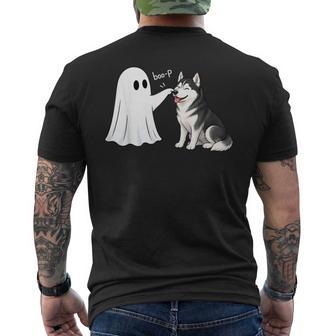 Siberian Husky Boo P Ghost Nose Boop Halloween Dog Lover Men's T-shirt Back Print | Seseable UK