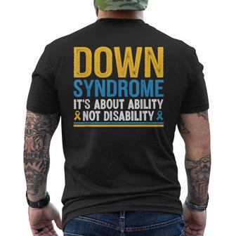 Síndrome De Downe Trata De La Habilidad No De La Conciencia De La Discapacidad Camiseta Hombre Estampado Espalda - Regaloses