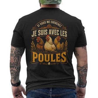 Sious Me Cherchez Jeuis Avec Les Poules Ferme T-shirt imprimé au dos - Cadeauxyz