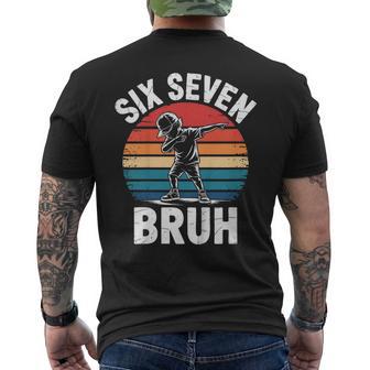 Sixeven Bruh Niño Dabbing Retro Atardecer Cumpleaños Camiseta Hombre Estampado Espalda - Regaloses