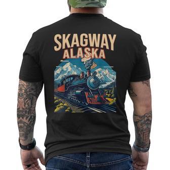 Skagway Alaska Steam Train Gateway Klondike History Men's T-shirt Back Print - Thegiftio UK