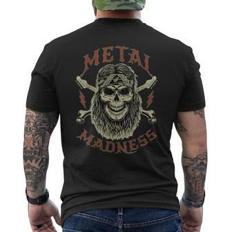Skeleton Metal Madness Amateur De Musique Rock T-shirt imprimé au dos - Cadeauxyz