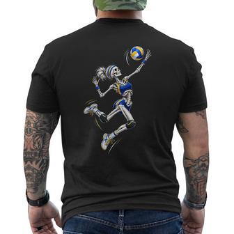 Skeleton Volleyball Player Scary Halloween Costume Boys Kids Men's T-shirt Back Print | Seseable UK