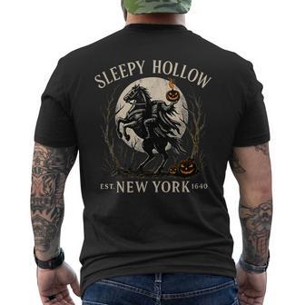 Sleepy Hollow Spooky Pumpkin Headless Horseman Halloween Men's T-shirt Back Print - Thegiftio UK