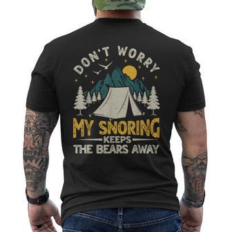 My Snoring Keeps Bears Away Camping Camper Snorer Men's T-shirt Back Print - Thegiftio UK