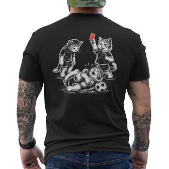 Soccer Cat Referee Foul Cat Lover Men's T-shirt Back Print - Thegiftio UK