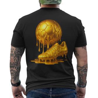 Soccer Gold Drip Men's T-shirt Back Print - Thegiftio UK