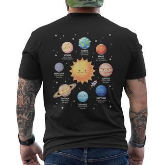 Solar System Astronomy Planets Space Science For Kids Men's T-shirt Back Print - Thegiftio UK