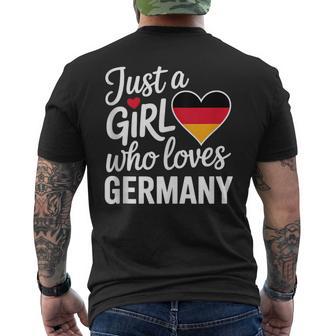 Solo Una Chica Que Ama Alemaniaouvenirs Alemán In Mangas Camiseta Hombre Estampado Espalda - Regaloses