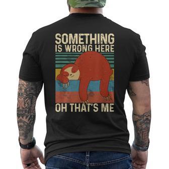 Something Wrong Here Oh That Is Me Office Colleague Men's T-shirt Back Print - Thegiftio UK