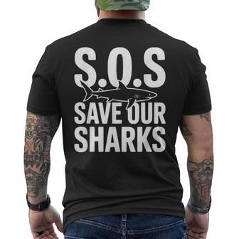 Sosave Ourharks Concienciaobre La Conservación Marina Camiseta Hombre Estampado Espalda - Regaloses