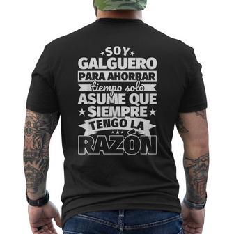 Soy Galguero Para Ahorrar Tiempo Camiseta Hombre Estampado Espalda - Regaloses