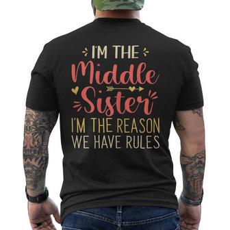 Soy La Hermana Media Bromea Divertida Hermana Media De Hermano Camiseta Hombre Estampado Espalda - Regaloses