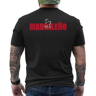 Soy Madrileño Diseño Con La Bandera De Madrid Camiseta Hombre Estampado Espalda - Regaloses