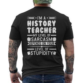 Soy Un Profesor De La Historia De Mi Nivel De Enseñanza Camiseta Hombre Estampado Espalda - Regaloses