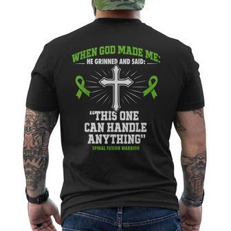 Spinal Fusion Warrior Spine Surgery Men's T-shirt Back Print - Thegiftio UK
