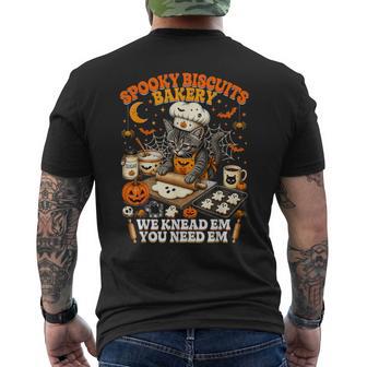 Spooky Biscuits Bakery Black Cat Halloween Pumpkin Men's T-shirt Back Print - Thegiftio UK