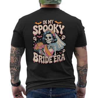 In My Spooky Bride Era Halloween Skeleton Wedding Bride Men's T-shirt Back Print - Thegiftio UK