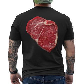Steak Beef Food Costume Halloween Grilling Graphic Men's T-shirt Back Print - Thegiftio UK