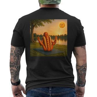 Sunning Hotdog In The Sun Hot Dog Yoga Men's T-shirt Back Print | Seseable UK