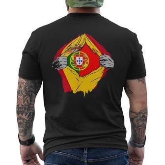 Super Drapeau Portugal Et Espagne Descendant Des Portugais T-shirt imprimé au dos - Cadeauxyz