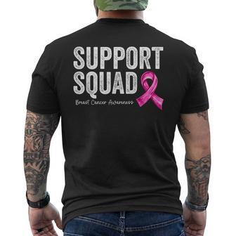 Support Squad Breast Cancer Awareness Ribbon Family Matching Men's T-shirt Back Print | Seseable UK