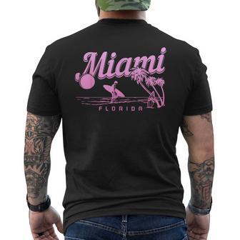 Surfista De Miami Floridaurfintage Retro De Los 80 Camiseta Hombre Estampado Espalda - Regaloses