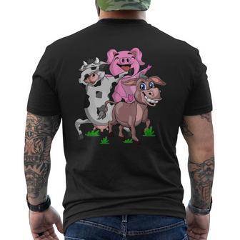 Tamponnantache Ferme Cochon Mignon Âne Animal De La Ferme T-shirt imprimé au dos - Cadeauxyz