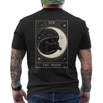 Tarot Card Gothic Cat And Crescent Moon Men's T-shirt Back Print - Thegiftio UK