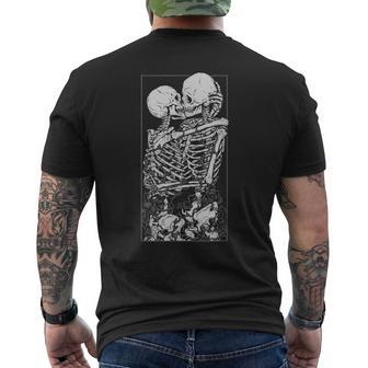 Tarotkarte Küssendeskelett Liebechädel Knochen Horror Goth T-Shirt mit Rückendruck - Geschenkecke