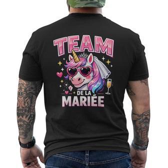 Team De La Mariée Licorne Evjf Fête Mariage T-shirt imprimé au dos - Cadeauxyz