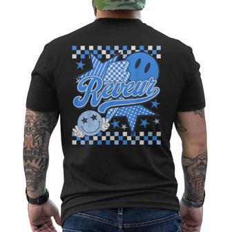 Team Reveur Checkered Retro School Spirit House Day Men's T-shirt Back Print - Thegiftio UK
