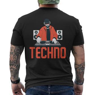 Techno Amante Dj Música Electrónica Fiesta In Mangas Camiseta Hombre Estampado Espalda - Regaloses