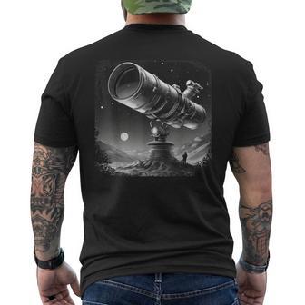 Telescopio Astronomia Planeta Espacio Astrónomo Camiseta Hombre Estampado Espalda - Regaloses
