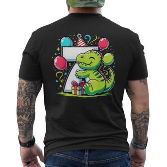 Tema De T-Rex Para Niños Fiesta Deéptimo Cumpleaños De T-Rex Camiseta Hombre Estampado Espalda - Regaloses