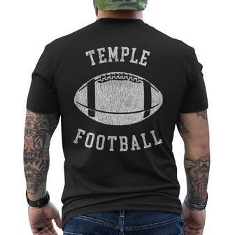 Temple Football Distressed Vintage 80'S Throwback Classic Men's T-shirt Back Print - Thegiftio UK