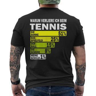 Tennis Motiv Ausredeerlierer Training Tennis Tennismatch T-Shirt mit Rückendruck - Geschenkecke