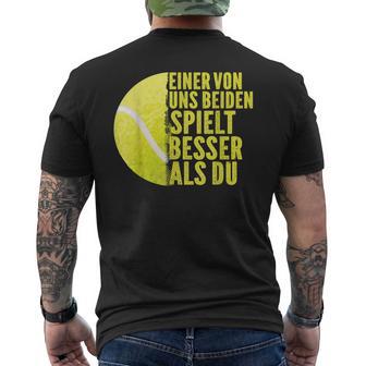 Tennis Tennisspielerprüche Humor Tennis Hobby T-Shirt mit Rückendruck - Geschenkecke