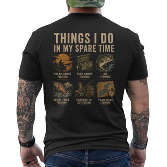 Things I Do In My Spare Time Fishing Boys Bass Fishing Men's T-shirt Back Print - Thegiftio UK