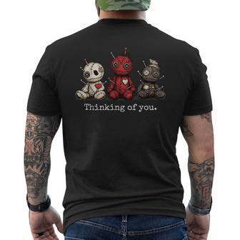 Thinking Of You Voodoo Dolls Halloween Men's T-shirt Back Print - Thegiftio UK
