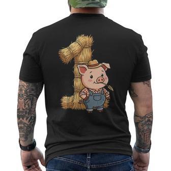 Three Little Pigs Group Costume Kids Adults Pig 1 Men's T-shirt Back Print - Thegiftio UK