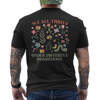 We Are Thrive Under Different Conditions Men's T-shirt Back Print - Thegiftio UK
