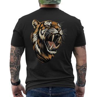 Tigre Dientes Deablemilodon Gran Felino Tigre Camiseta Hombre Estampado Espalda - Regaloses