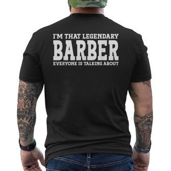 Titre De Travail De Barbier Drôle Pour Employé Professionnel Barbier T-shirt imprimé au dos - Cadeauxyz