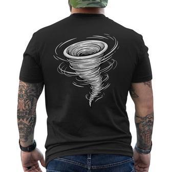 Tornado Illustration Storm Men's T-shirt Back Print - Thegiftio UK