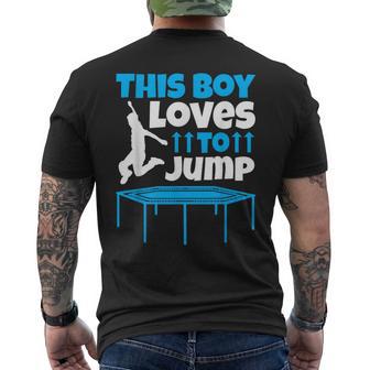 Trampoline Jumping Gymnast Boy Gymnastics Trampoline Jump Men's T-shirt Back Print - Thegiftio UK