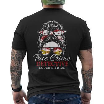 True Crime Detective Couch Division Murder Shows Forensics Men's T-shirt Back Print - Thegiftio UK