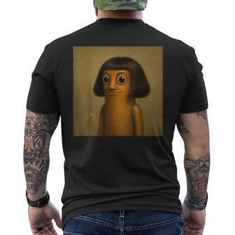 Tung Tung Sahur With A Bob Haircut Italian Brainrot Meme Men's T-shirt Back Print - Thegiftio UK
